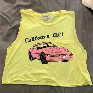 Wild fox couture crop T-shirt